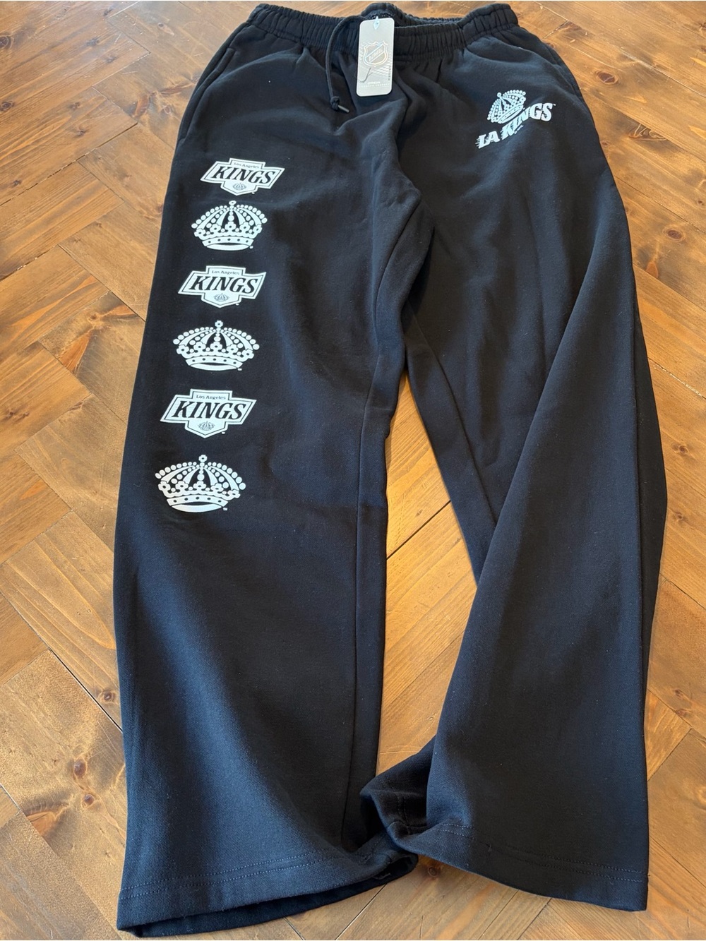 Los Angeles Kings Blue 84 Black Sweatpants / Joggers - Men’s Small NWT NHL